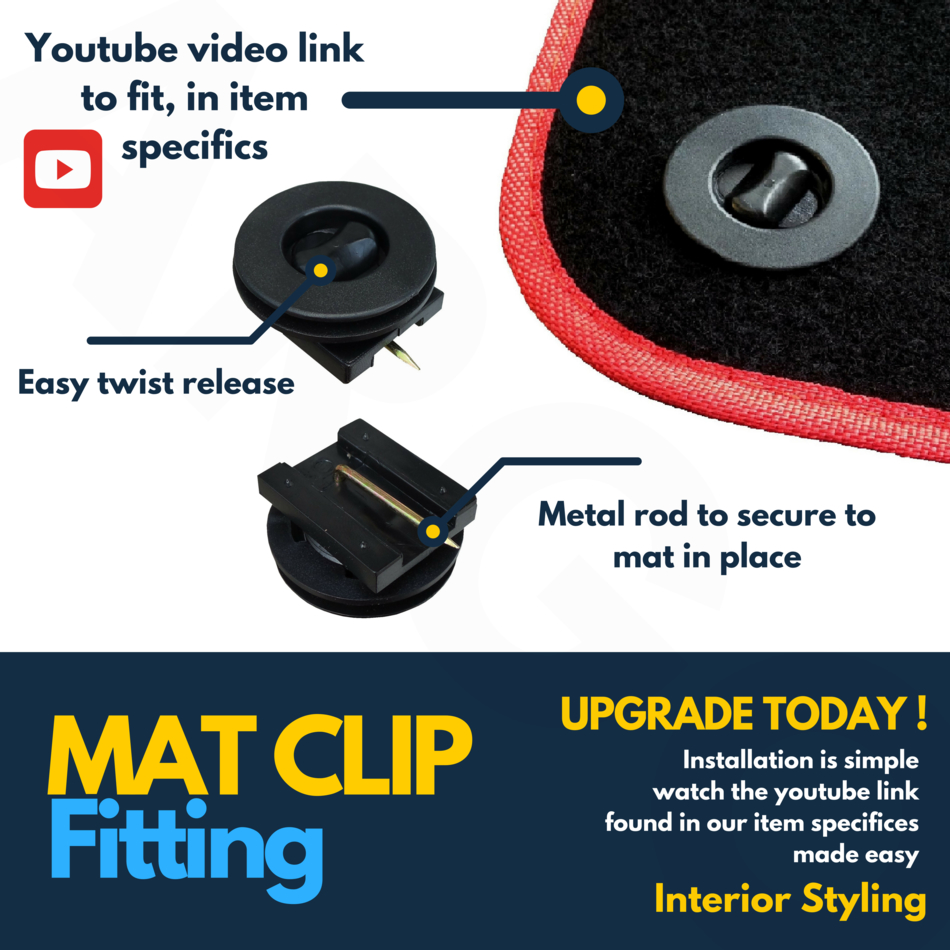 Car Mat Carpet Clips Fixing Grips Clamps Floor Holders Sleeves Premium